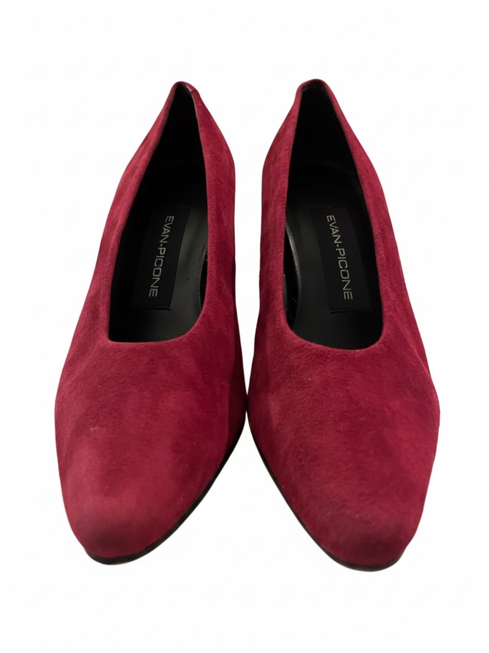 Evan Picone Wine Suede Almond Toe Pumps 7.5
